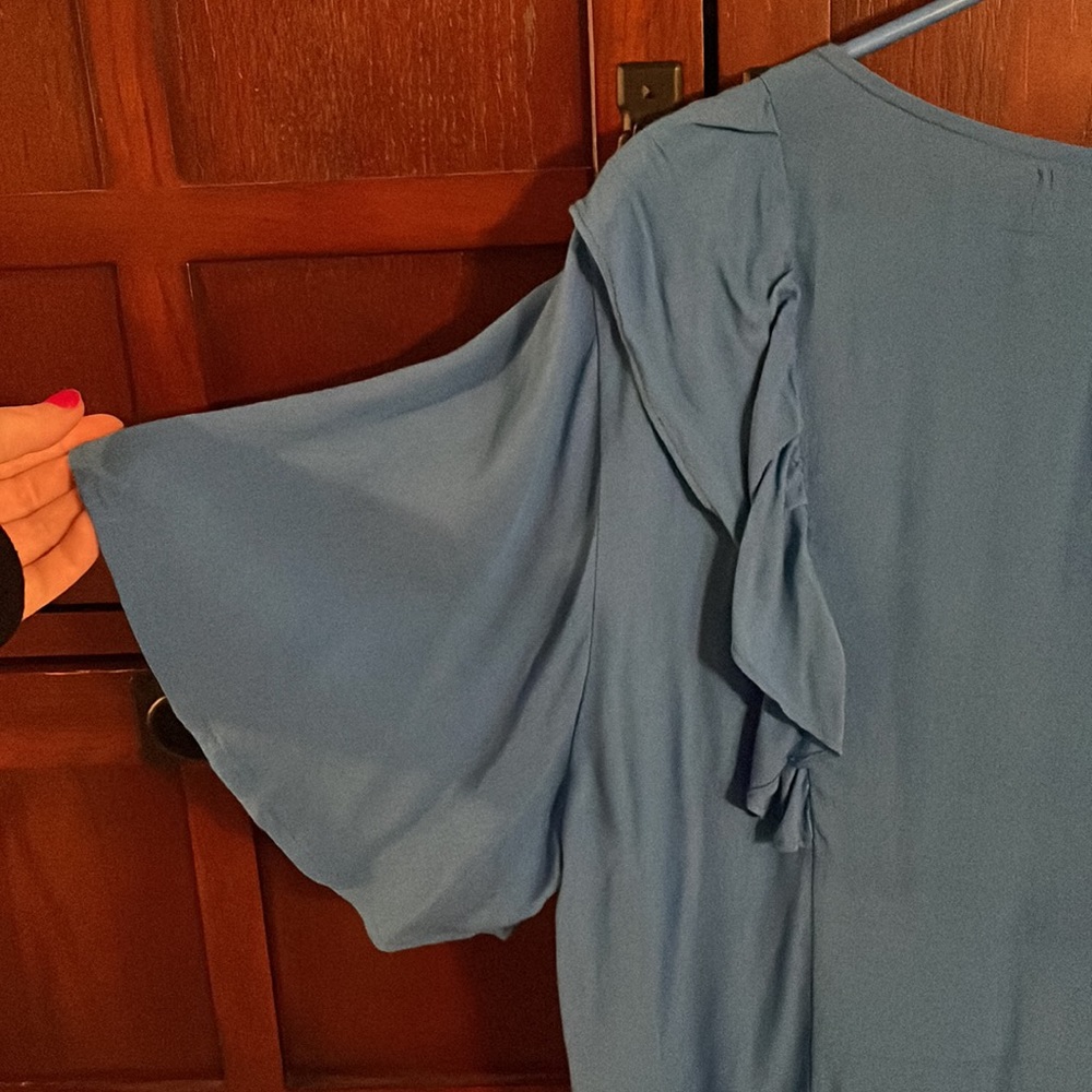 🦋Code Mode Nordstrom Flutter Sleeve Ruffle Blouse - Picture 11 of 13